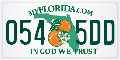 FL license plate 0545DD