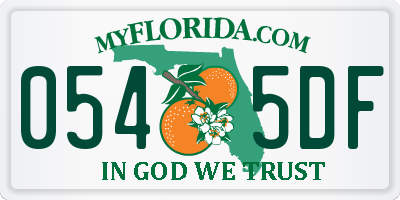 FL license plate 0545DF