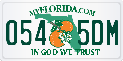 FL license plate 0545DM