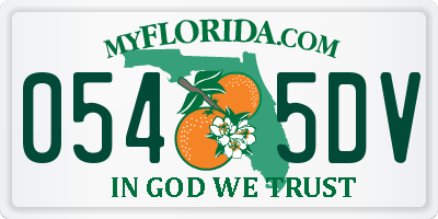 FL license plate 0545DV