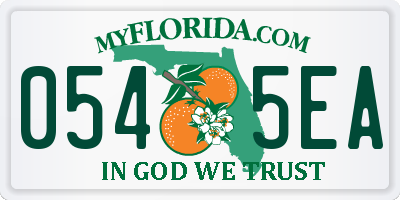 FL license plate 0545EA