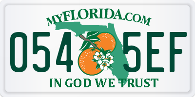 FL license plate 0545EF