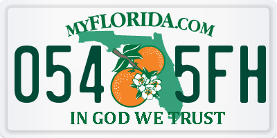 FL license plate 0545FH