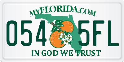 FL license plate 0545FL