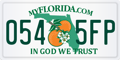 FL license plate 0545FP