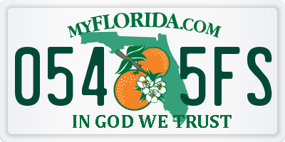 FL license plate 0545FS