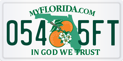 FL license plate 0545FT