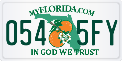 FL license plate 0545FY