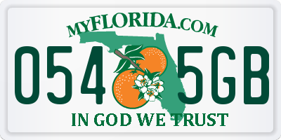 FL license plate 0545GB