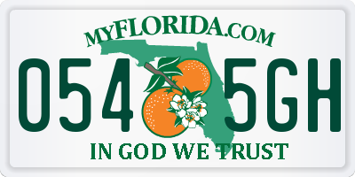 FL license plate 0545GH