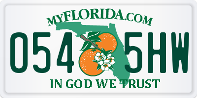FL license plate 0545HW