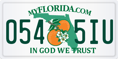 FL license plate 0545IU