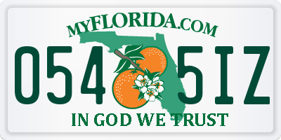 FL license plate 0545IZ