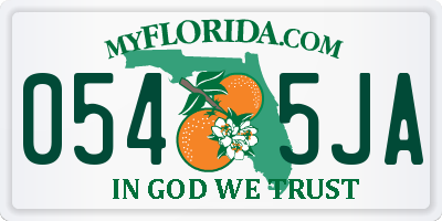 FL license plate 0545JA