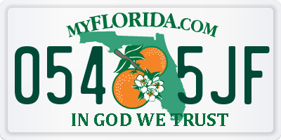 FL license plate 0545JF