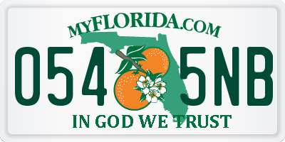 FL license plate 0545NB