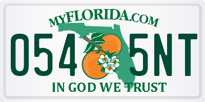 FL license plate 0545NT