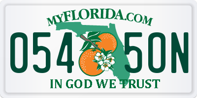 FL license plate 0545ON