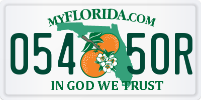 FL license plate 0545OR