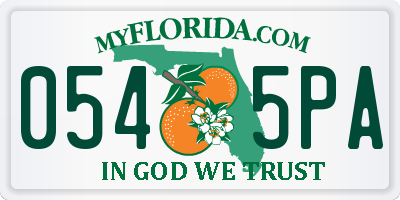 FL license plate 0545PA