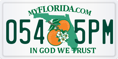 FL license plate 0545PM