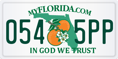 FL license plate 0545PP