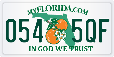FL license plate 0545QF