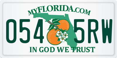 FL license plate 0545RW