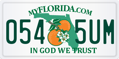 FL license plate 0545UM