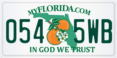 FL license plate 0545WB