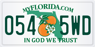 FL license plate 0545WD