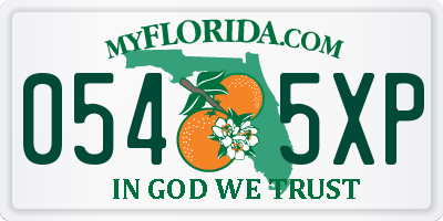 FL license plate 0545XP