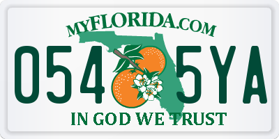 FL license plate 0545YA