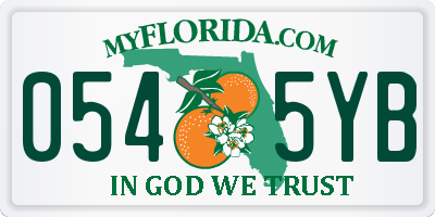 FL license plate 0545YB