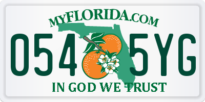 FL license plate 0545YG