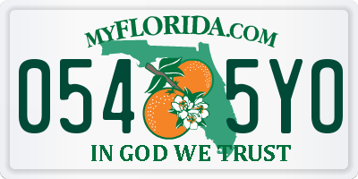 FL license plate 0545YO