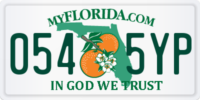 FL license plate 0545YP