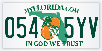 FL license plate 0545YV