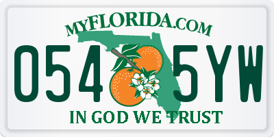FL license plate 0545YW