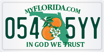 FL license plate 0545YY