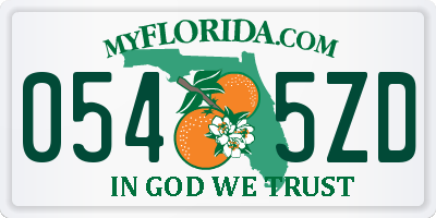 FL license plate 0545ZD