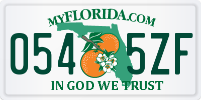 FL license plate 0545ZF