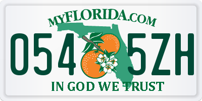 FL license plate 0545ZH
