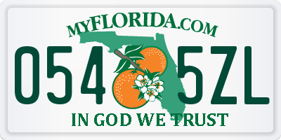 FL license plate 0545ZL