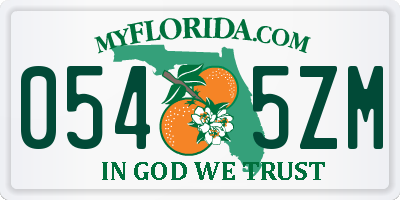 FL license plate 0545ZM