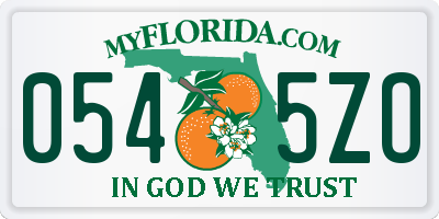 FL license plate 0545ZO