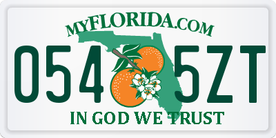 FL license plate 0545ZT