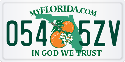 FL license plate 0545ZV