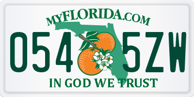 FL license plate 0545ZW