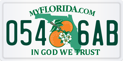 FL license plate 0546AB